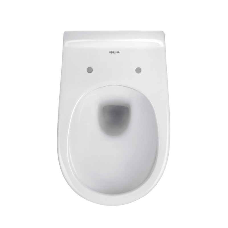 Унітаз підвісний безобідковий Kroner Oker WHI533536 RIMLESS з сидінням (KO533536WHIR)