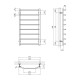 Сушарка для рушників водяна Kroner KRP Diva WT900x500-8