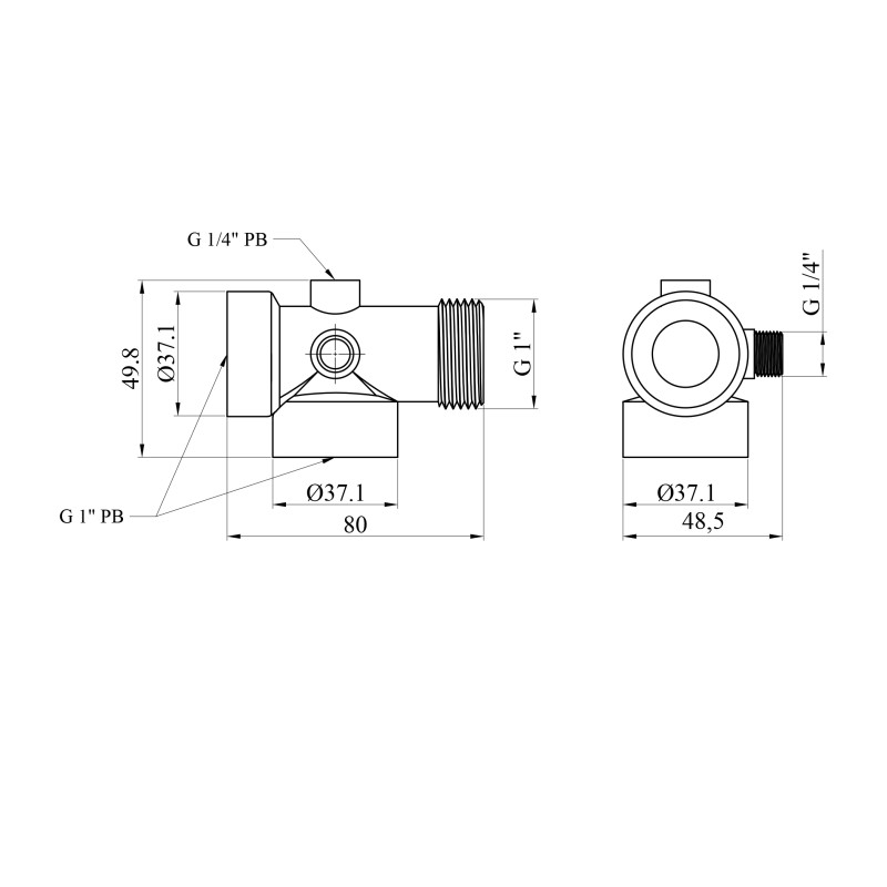 З'єднувач п'ятиходовий Forwater KR-S9035 80 мм